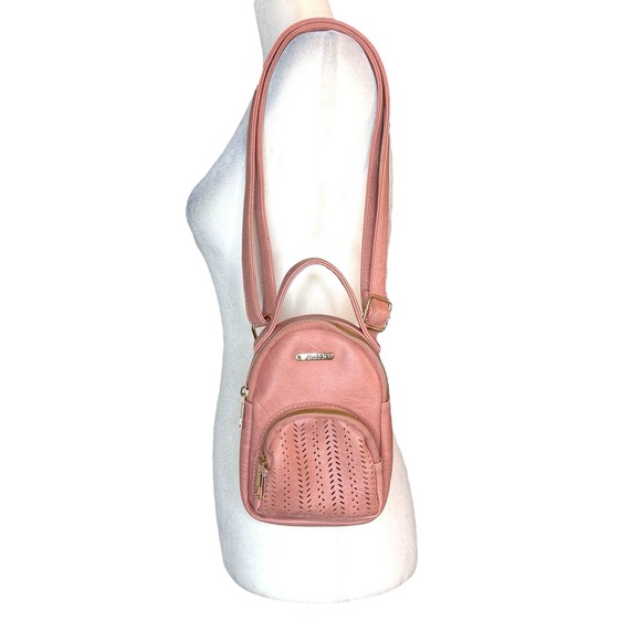 Mudd Handbags - Vintage MUDD Crossbody Bag Purse Mini Backpack Logo 90's Y2K Pink Quilted